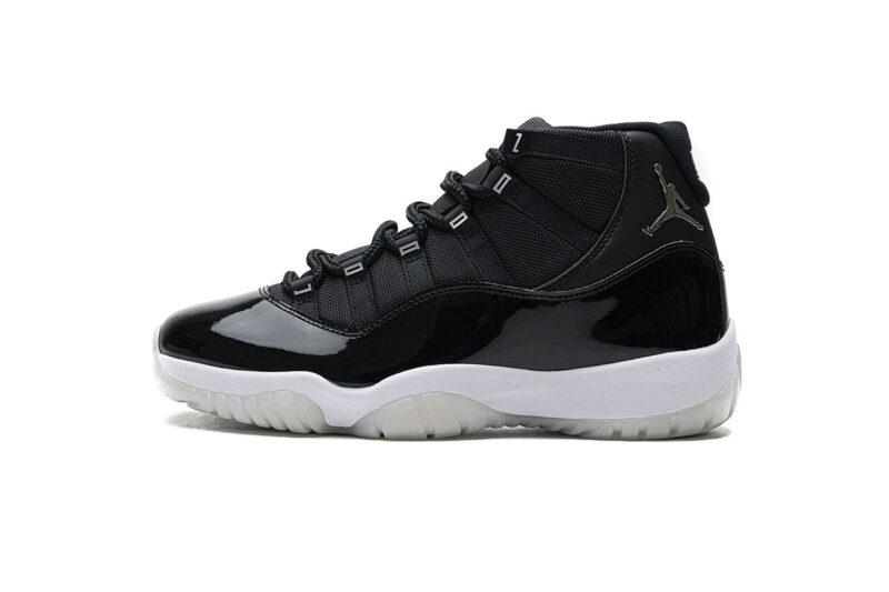 Air Jordan 11 25th Anniversary Black Silver Eyelets